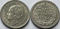 Nederland tien cent 1934 VZ 25,00 EUR  zzgl. 15,00 EUR Versand