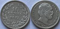 Nederland tien cent 1853 SS 125,00 EUR  zzgl. 15,00 EUR Versand