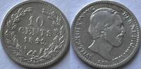 Nederland tien cent 1849 SS- 60,00 EUR  zzgl. 15,00 EUR Versand