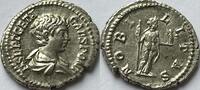 Roman Empire denarius Geta as ceasar (198-209) superbe -