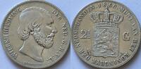 Nederland 2,5 gulden 1860 SS- 130,00 EUR  zzgl. 9,00 EUR Versand