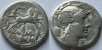 Roman Republic denarius 134 BC M.Marcius Mn.F SS-/SS