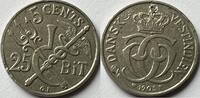 Danish West-India 25 bit 1905 some damage above crown SS