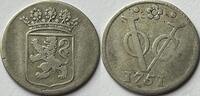 VOC Holland duit struck in silver -