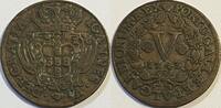 Portugal five reis 1743 VZ-