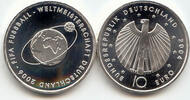 Deutschland 10 Euro BRD 10 Euro Silber 2004 A Fußball-WM Ausgabe II st -