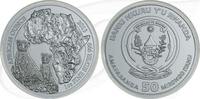 Ruanda Ruanda 50 RWF 2013 PP Silber 1oz Gepard / Cheetah OVP mit Zertifikat 50 RWF 2013 Polierte Platte (OVP)