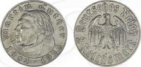 Drittes Reich Drittes Reich 2 RM 1933 A ss 450. Geburtstag Martin Luther 2 Reichsmark 1933 sehr schön
