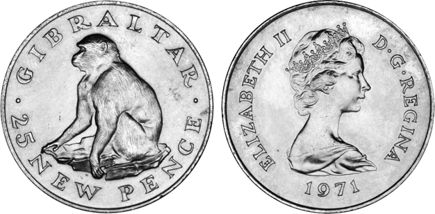 25 Pence 1971 Gibraltar | MA-Shops