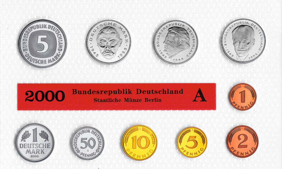 12 68 Deutsche Mark Deutschland DM KMS 2000 Stempelglanz MA Shops 12-68-deutsche-mark-deutschland-dm-kms-2000-stempelglanz-ma-shops