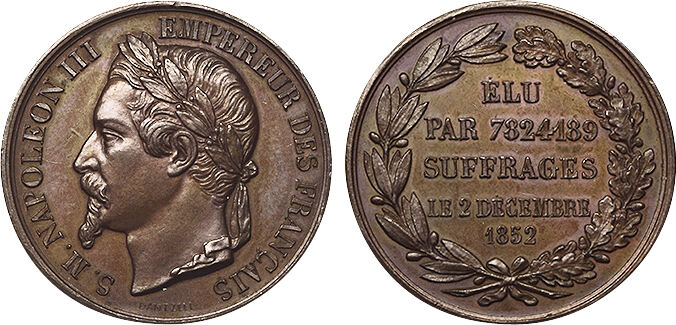 FRANKREICH Wahl Napoleon III. 1852 vorzüglich