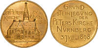NÜRNBERG Grundsteinlegung der Peterskirche 1898 Medaille - NÜRNBERG Grundsteinlegung der Peterskirche 1898 -