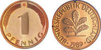 Deutschland 1 Pfennig 1989 Deutschland circuliert 0,30 EUR inkl. MwSt., zzgl. 4,90 EUR Versand