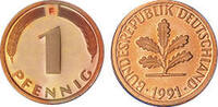 Deutschland 1 Pfennig 1991 Deutschland circuliert 0,30 EUR inkl. MwSt., zzgl. 4,90 EUR Versand
