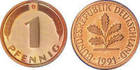 Deutschland 1 Pfennig 1991 Deutschland circuliert 0,30 EUR inkl. MwSt., zzgl. 4,90 EUR Versand