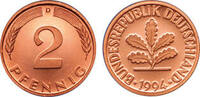 Deutschland 2 Pfennig Deutschland -