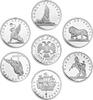 Russland 6 x 1 Rubel Russland -