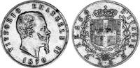 5 Lire 1869-78 Italien Italien fast sehr schön