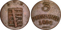 Sachsen-Weimar-Eisenach, Herzogtum 3 Pfennig Sachsen-Weimar-Eisenach, Herzogtum -