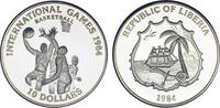 10 Dollars 1984 Liberia Liberia Polierte Platte