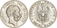 2 Mark 1888 Sachsen Sachsen min. Randfehler, fast sehr schön