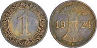1 Reichspfennig 1924 Jaeger 313 Jaeger 313 sehr schön