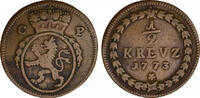 Pfalz, Kurlinie Sulzbach 1/2 Kreuzer Pfalz, Kurlinie Sulzbach -