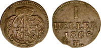 Sachsen, Albertiner 1 Heller 1805 Sachsen, Albertiner vorz&uuml;glich 55,00 EUR  zzgl. 4,90 EUR Versand