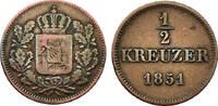 Bayern, Herzogtum 1/2 Kreuzer 1851 Bayern, Herzogtum fast sehr sch&ouml;n 15,00 EUR  zzgl. 4,90 EUR Versand