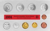 Deutschland DM-KMS 1991 12,68 Deutsche Mark Deutschland DM-KMS 1991 -