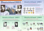 Kursmünzensatz +Briefmarken 2001 - zusammen in einem attraktiven, illustrierten ...