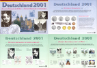 Kursmünzensatz +Briefmarken 2001 - zusammen in einem attraktiven, illustrierten ...