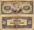 50 Mark Bank Deutscher Länder - 1948 VS: Sitzende Frau (Allegorie auf die ...