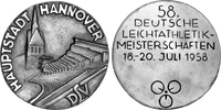HANNOVER 1958 LEICHTATHLETIK HANNOVER 1958 LEICHTATHLETIK -