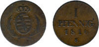 Sachsen, Albertiner 1 Pfennig Sachsen, Albertiner -
