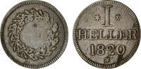 1 Heller 1820 Frankfurt/Main, Stadt sehr schön