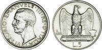 5 Lire 1928 Italien sehr schön