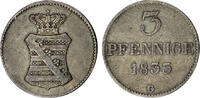 Sachsen, Albertiner 3 Pfennig Sachsen, Albertiner -