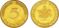 5 Pfennig 1950 Deutschland Deutschland Polierte Platte