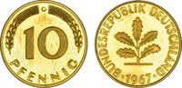 10 Pfennig 1967 Deutschland Deutschland Polierte Platte