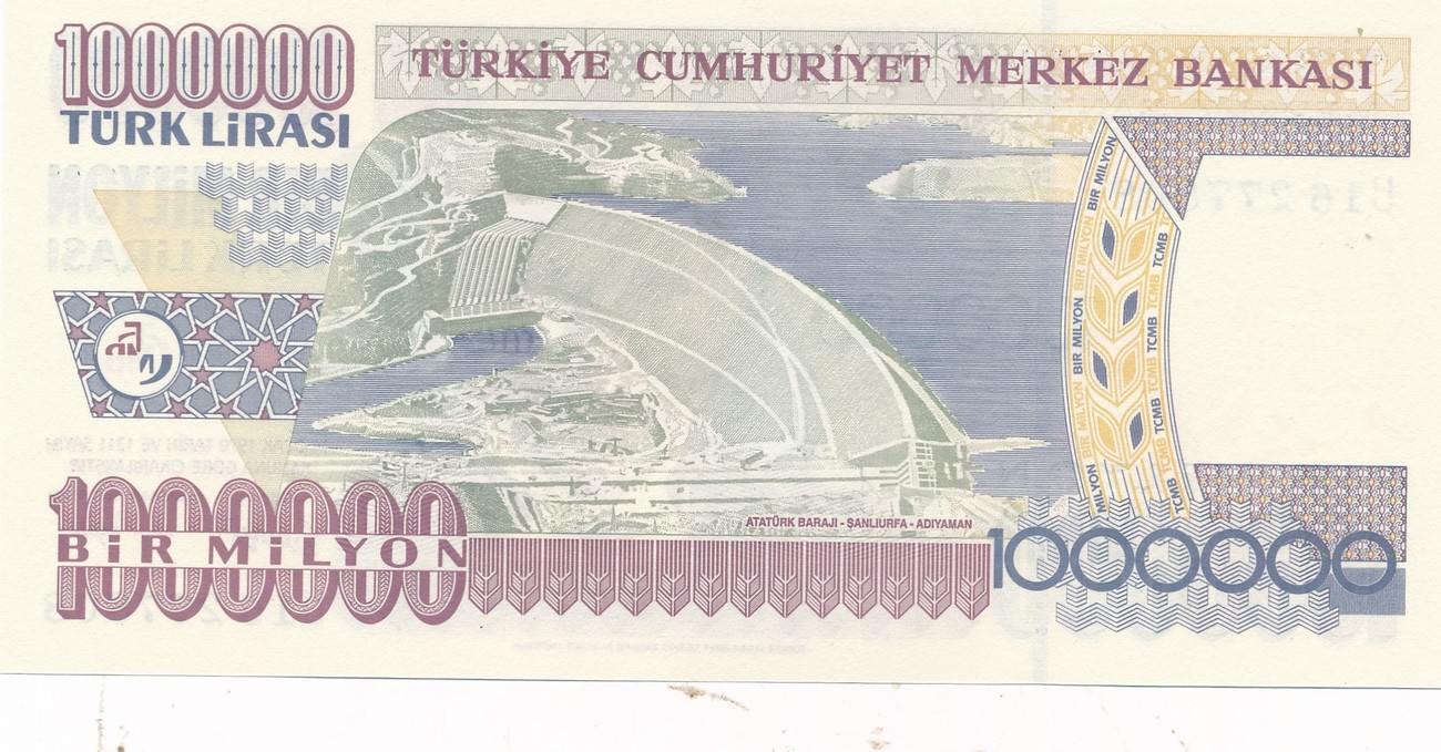 T rkei 1 Million Lira 1995 Geldschein Banknote Bir Milyon T rk Lirasi 