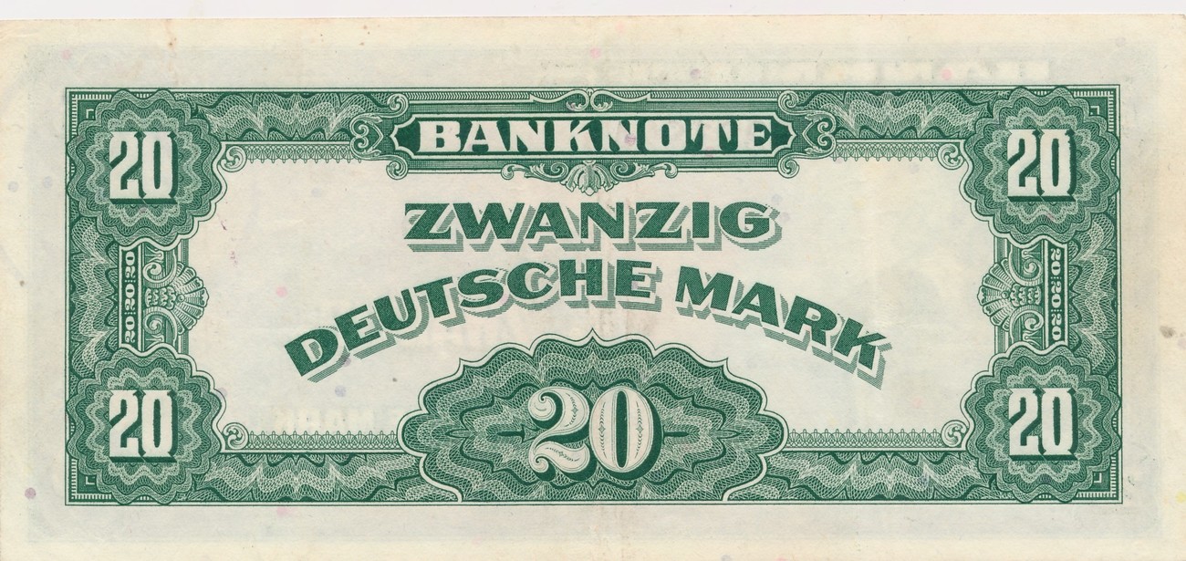 Bank Deutscher Länder 20 Mark 1948 Banknote Ausgabe Für Berlin Mit B ...