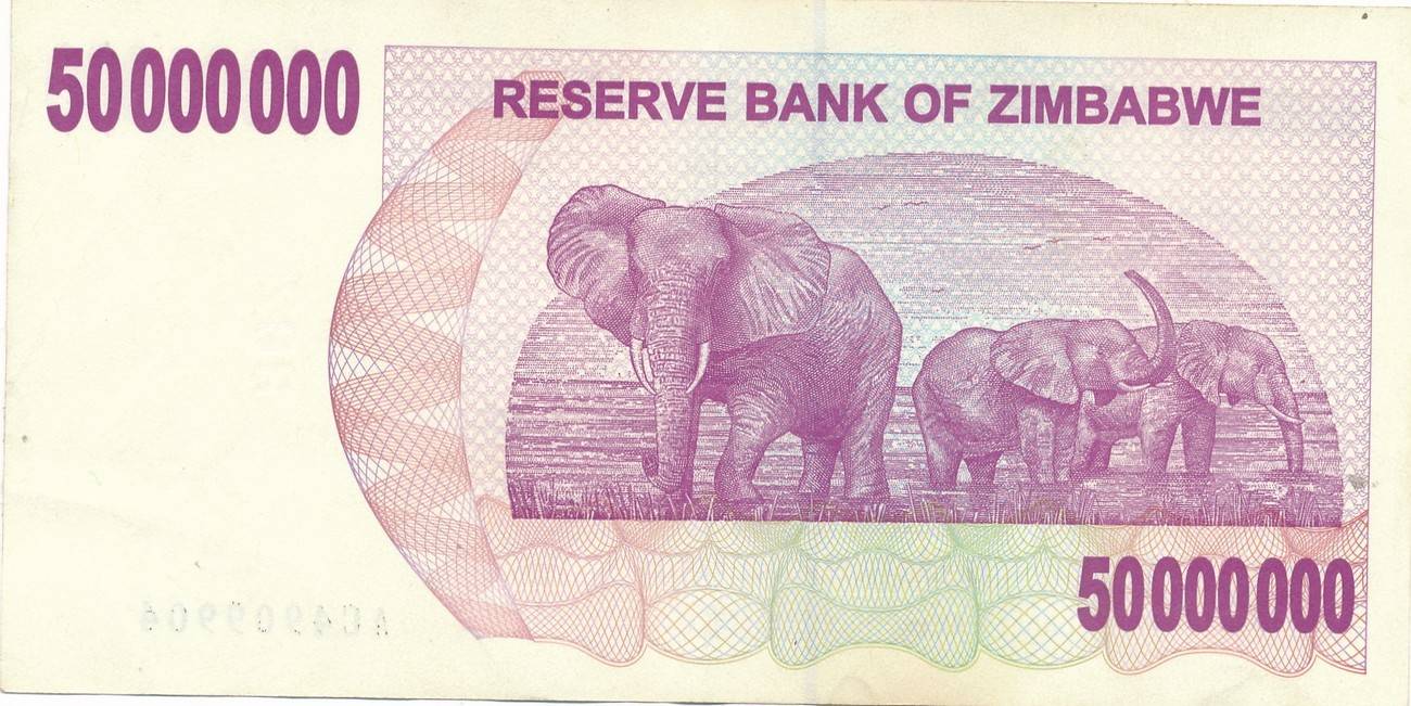 Zimbabwe 50 Millionen Dollars 2008 Geldschein Banknote Fifty Million rand-in-freefall-daily-investor