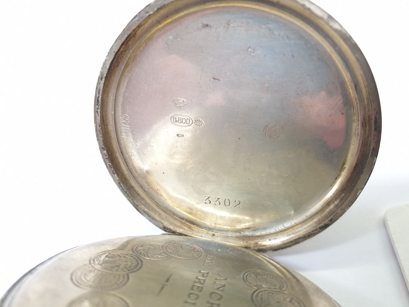 Pendule De Table Ancienne - Boîtier Argent 925 - Mouvement Suisse à Remontage Manuel