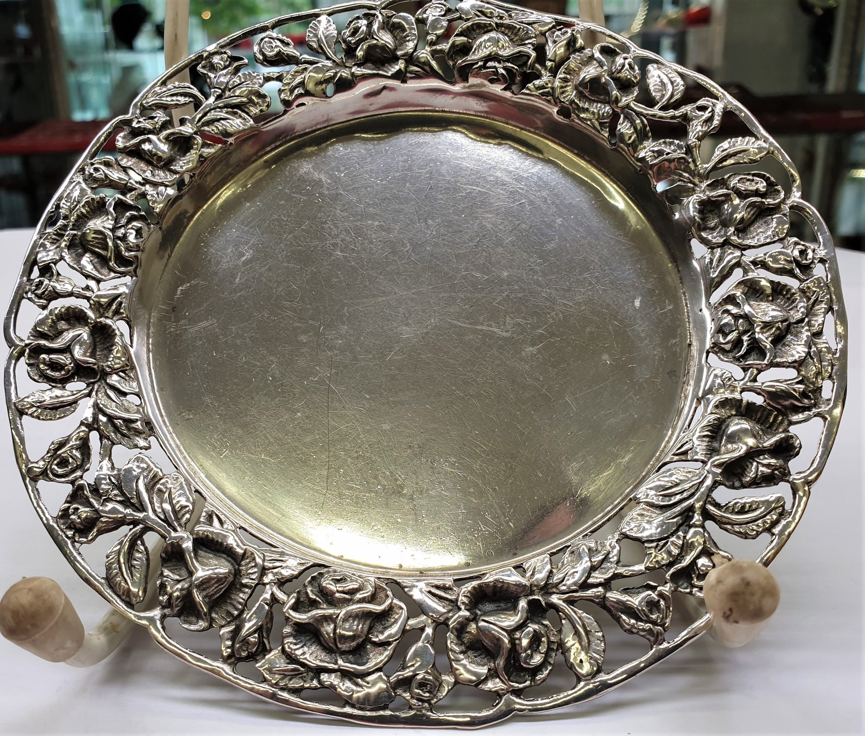 Schale Silber Silberschale on sale 800er florale Ornamentik antik Vintage