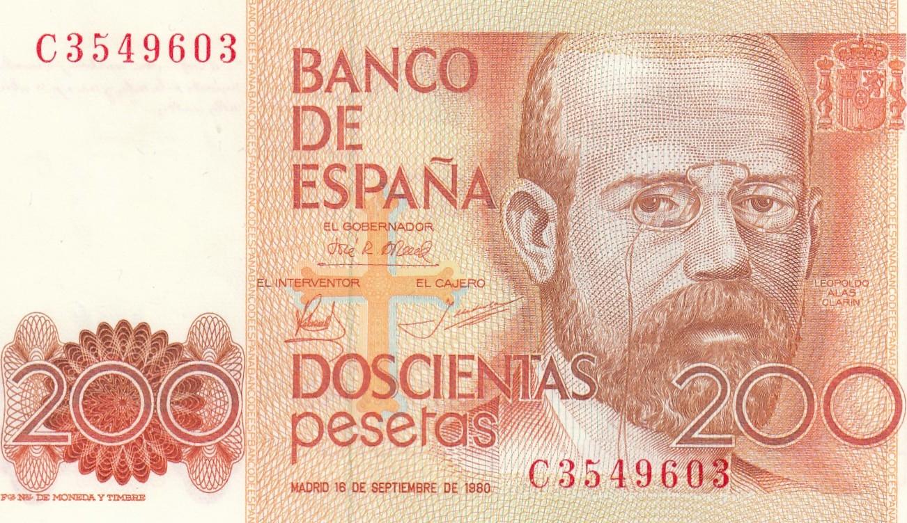 Spanien 200 Pesetas 1980 Geldschein Banknote Espana Doscientas Pesetas ...