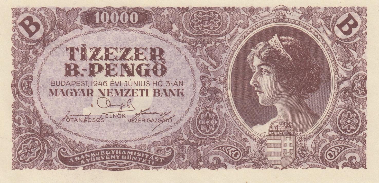 Ungarn 10000 B Peng 1946 Geldschein Banknote Tizezer B Peng Magyar ungarn-10000-b-peng-1946-geldschein-banknote-tizezer-b-peng-magyar