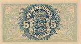 Dänemark 5 Kroner Kronen 1942 Geldschein Banknote Danmark Denmark Serie G II