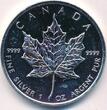 Canada 5 Dollars 2009 Münze Elisabeth II Maple Leaf Feinsilber 1 Unze in Hartplastikhülle bankfrisch unc