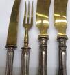 Deutschland Silberbesteck Antik Jugendstil um 1920 Obstbesteck Frühstück Abendbrot Besteck 800er Silber 12 Personen 24 teile mit starken Gebrauchsspuren